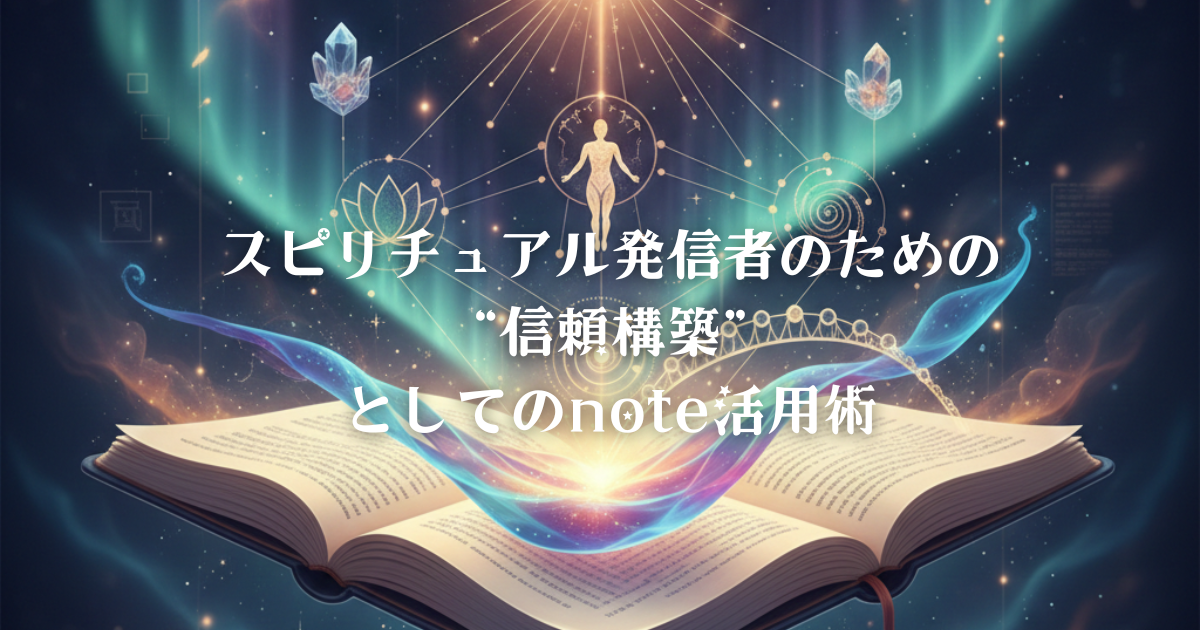 スピリチュアル発信者のための“信頼構築”としてのnote活用術