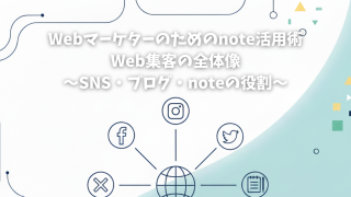 【Webマーケターのためのnote活用術｜Web集客の全体像｜SNS・ブログ・noteの役割】※初心者向け