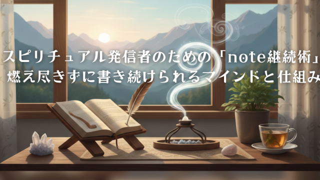 スピリチュアル発信者のための「note継続術」燃え尽きずに書き続けられるマインドと仕組み