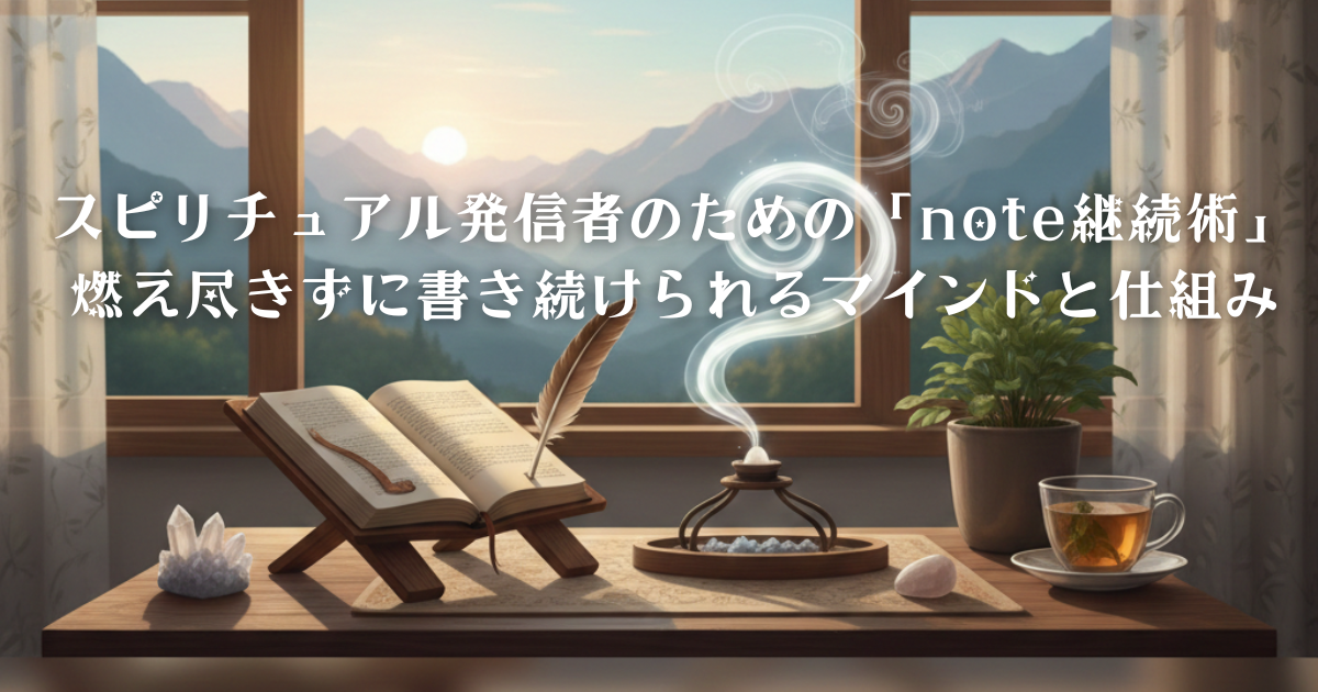 スピリチュアル発信者のための「note継続術」燃え尽きずに書き続けられるマインドと仕組み