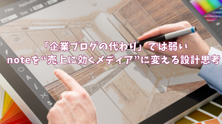 「企業ブログの代わり」では弱い〜noteを“売上に効くメディア”に変える設計思考