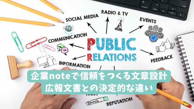 企業noteで信頼をつくる文章設計｜広報文書との決定的な違い